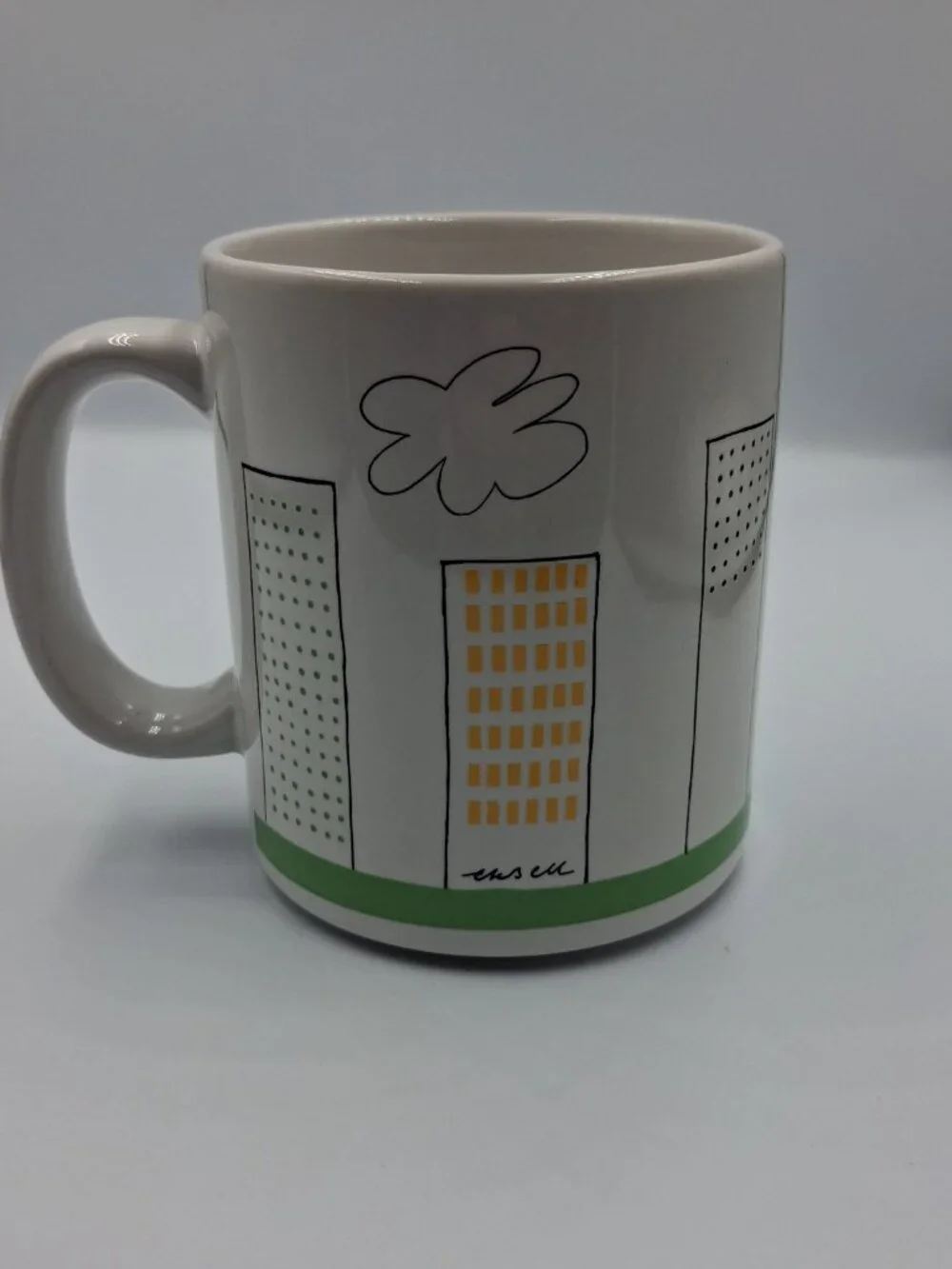 IKEA Vintage City Skyscraper Buildings/City Skyline Coffee Cup/Mug 10866 EUC